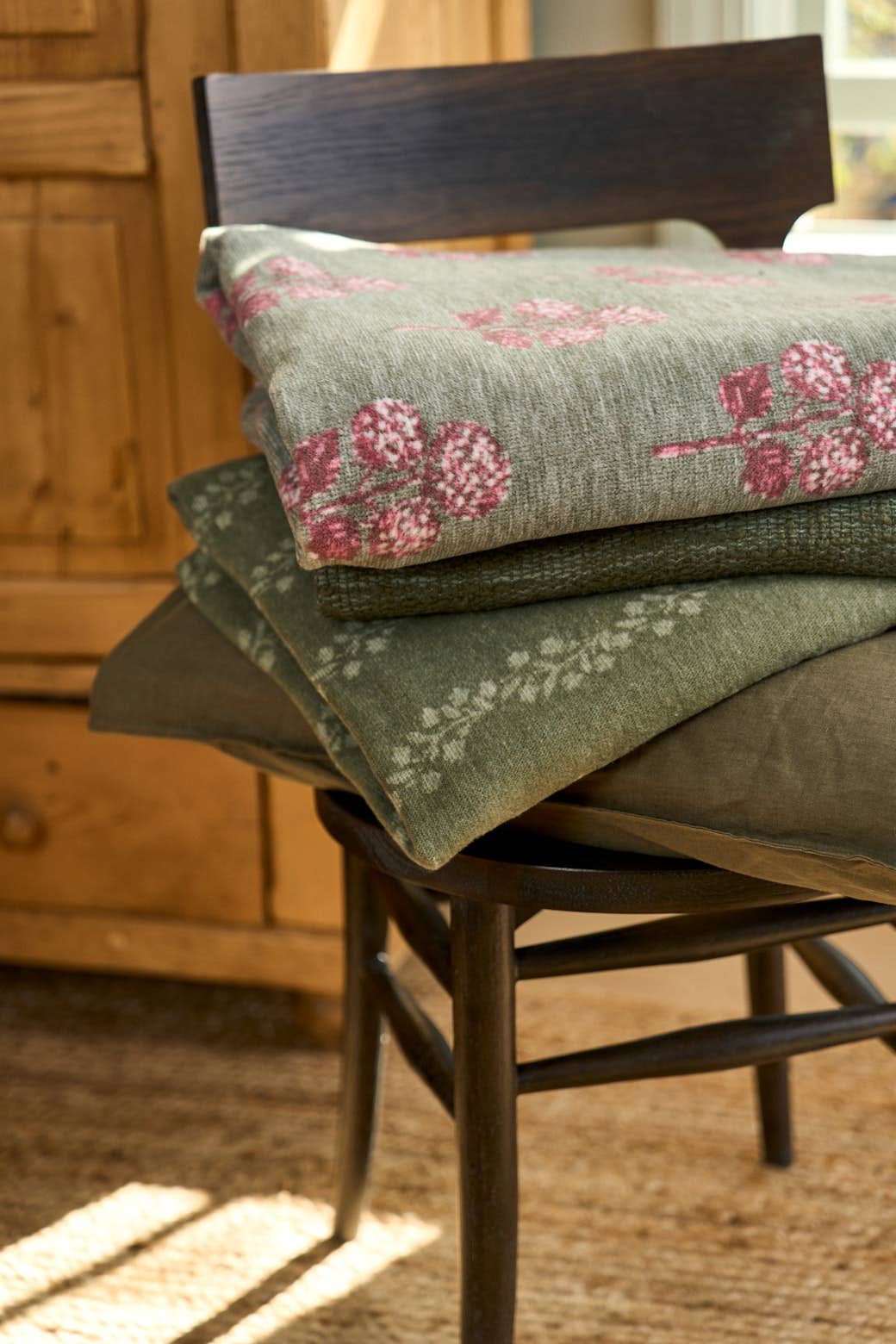 Hydrangea Blockprint Blanket