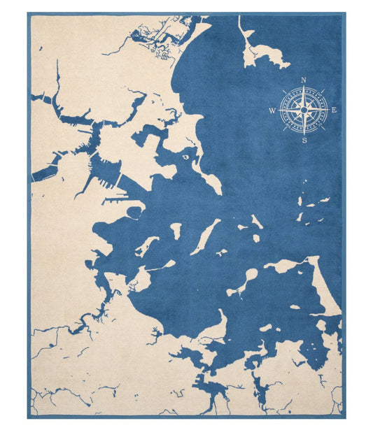Boston Harbor Map Blanket