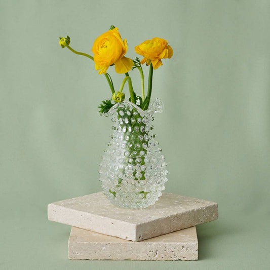 Hobnail Vase | Clear Quartz | Petal | Bohemian Crystal