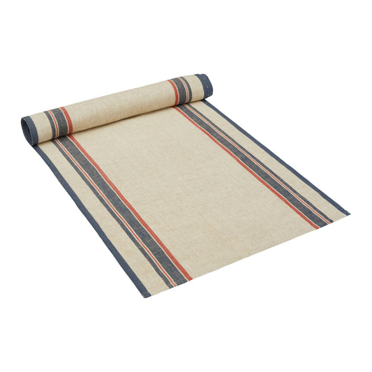 Antibes Natural & Red Table Runner 20x72