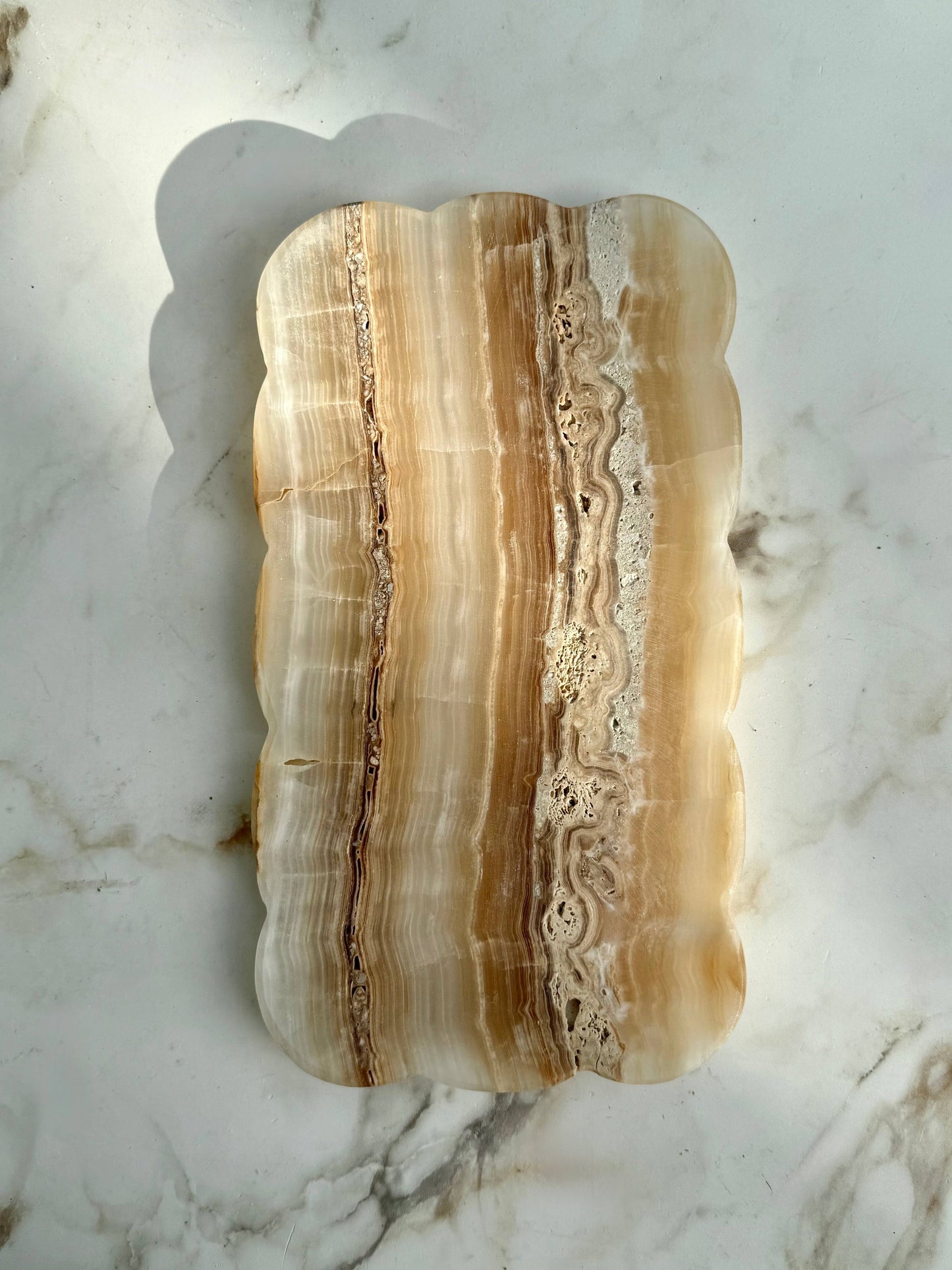 Josephine Onyx Tray, Amber