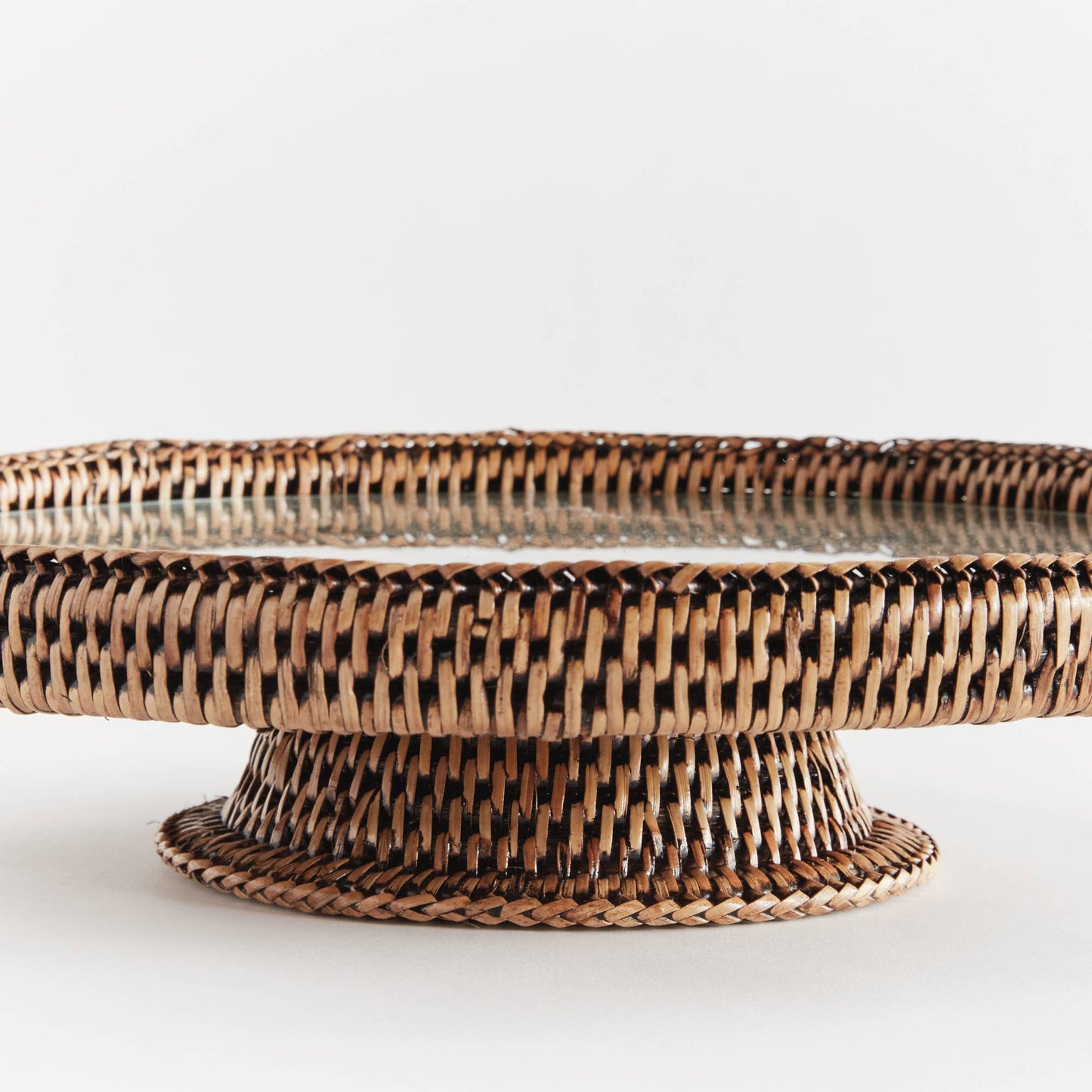 Burma Rattan Serving Stand, Brown