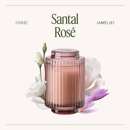 Scented Candle - Santal Rosé - 11oz | La Jolie Muse
