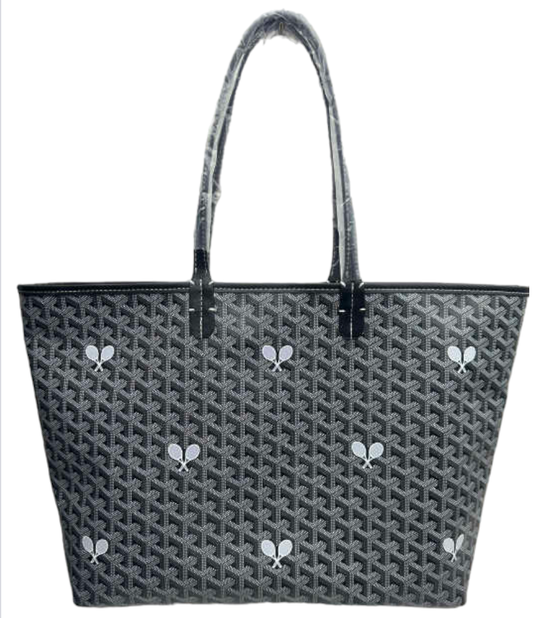 Tennis Tote - "The Whimsy" Black