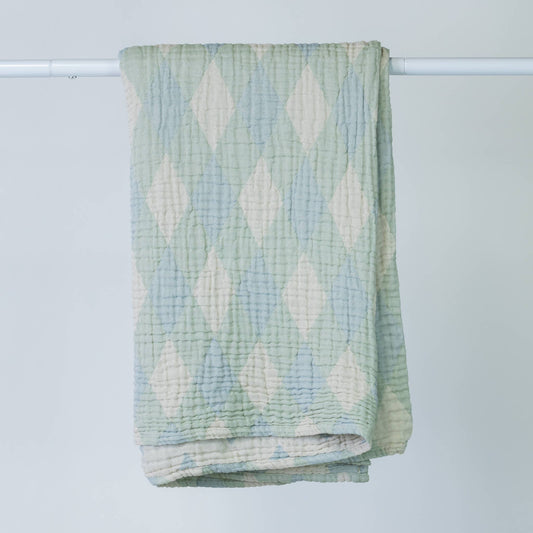 Muslin Diamond Baby Blanket