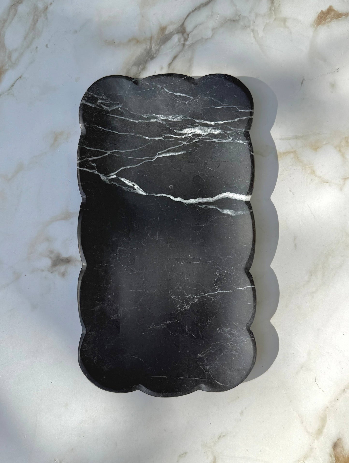 Josephine Marble Tray, Black