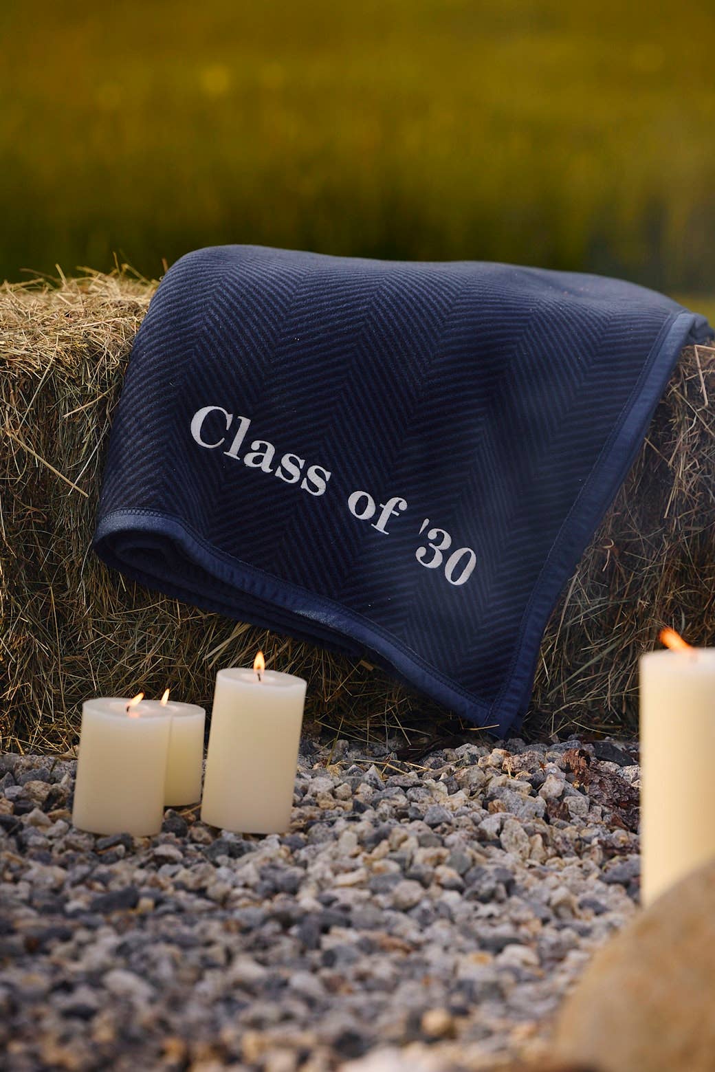 Harborview Herringbone Deep Sea Blanket