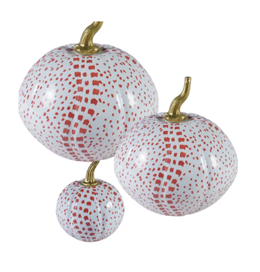 Red Dot - Hand-Painted Pumpkin