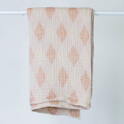 Muslin Diamond Baby Blanket