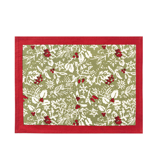 Baies de Houx Red & Green Mats - Set of 4