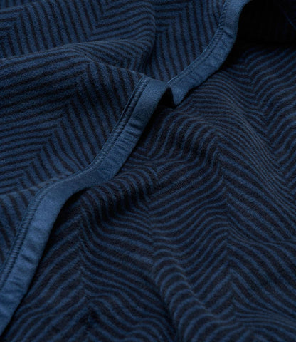 Harborview Herringbone Deep Sea Blanket