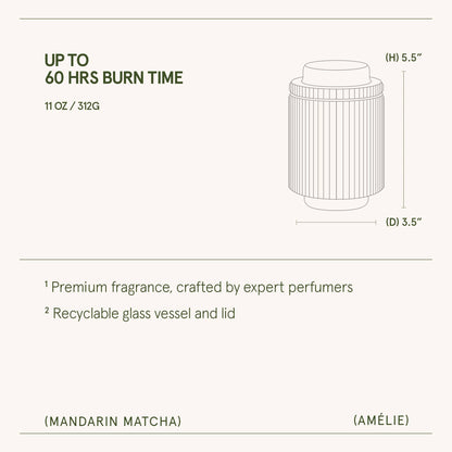 Amélie - Mandarin Matcha 11oz Candle