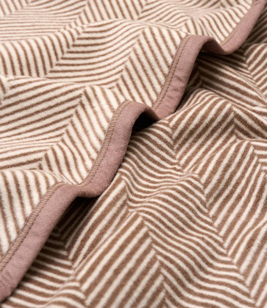 Harborview Herringbone Sepia Blanket