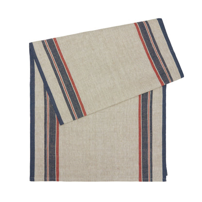 Antibes Natural & Red Table Runner 20x72