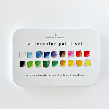 Watercolor Paint Set – 18 Colors with Brush