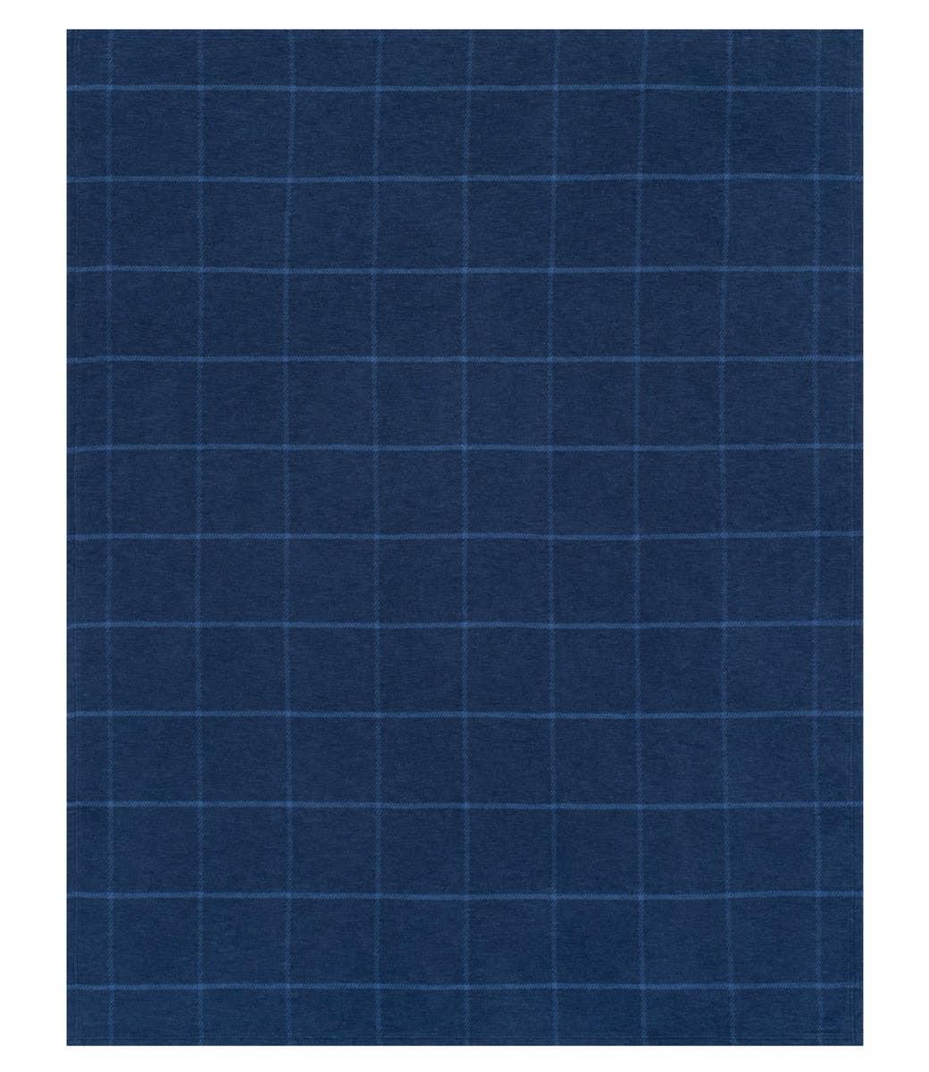 Windowpane Navy Lightweight Blanket