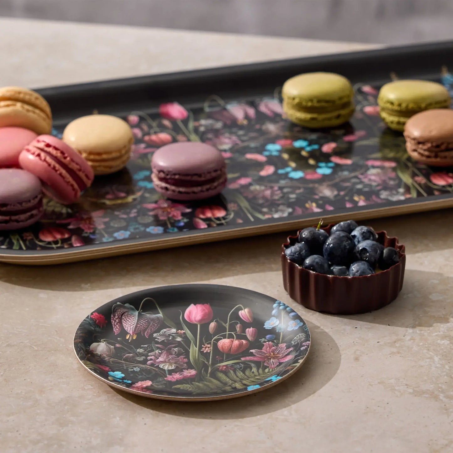 Kings Flower Mini Birchwood Tray | 4" x 4"