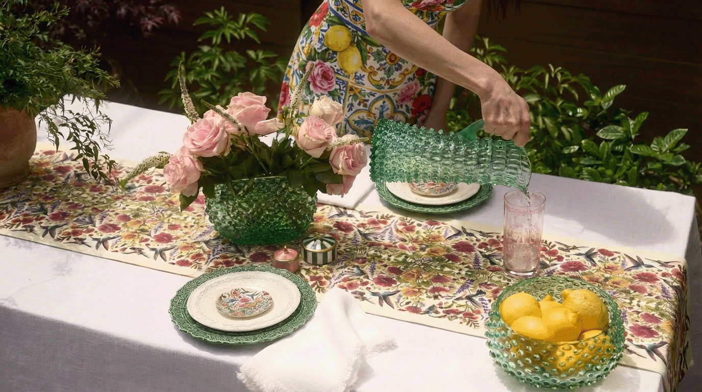 Hobnail Optic Vase | Capri Sea | Handblown Bohemia Crystal