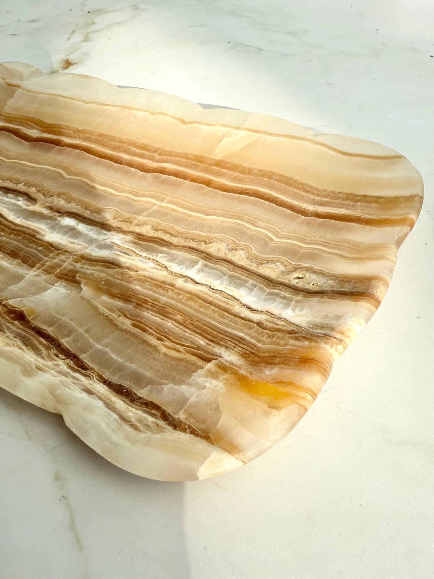 Josephine Onyx Tray, Amber