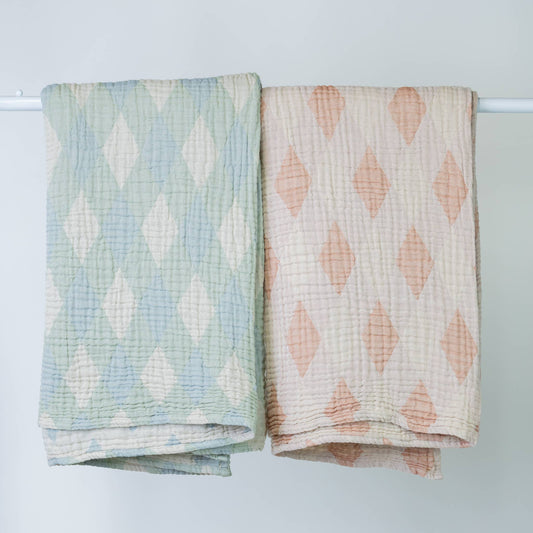 Muslin Diamond Baby Blanket