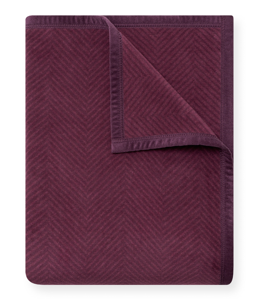 Harborview Herringbone Plum Blanket
