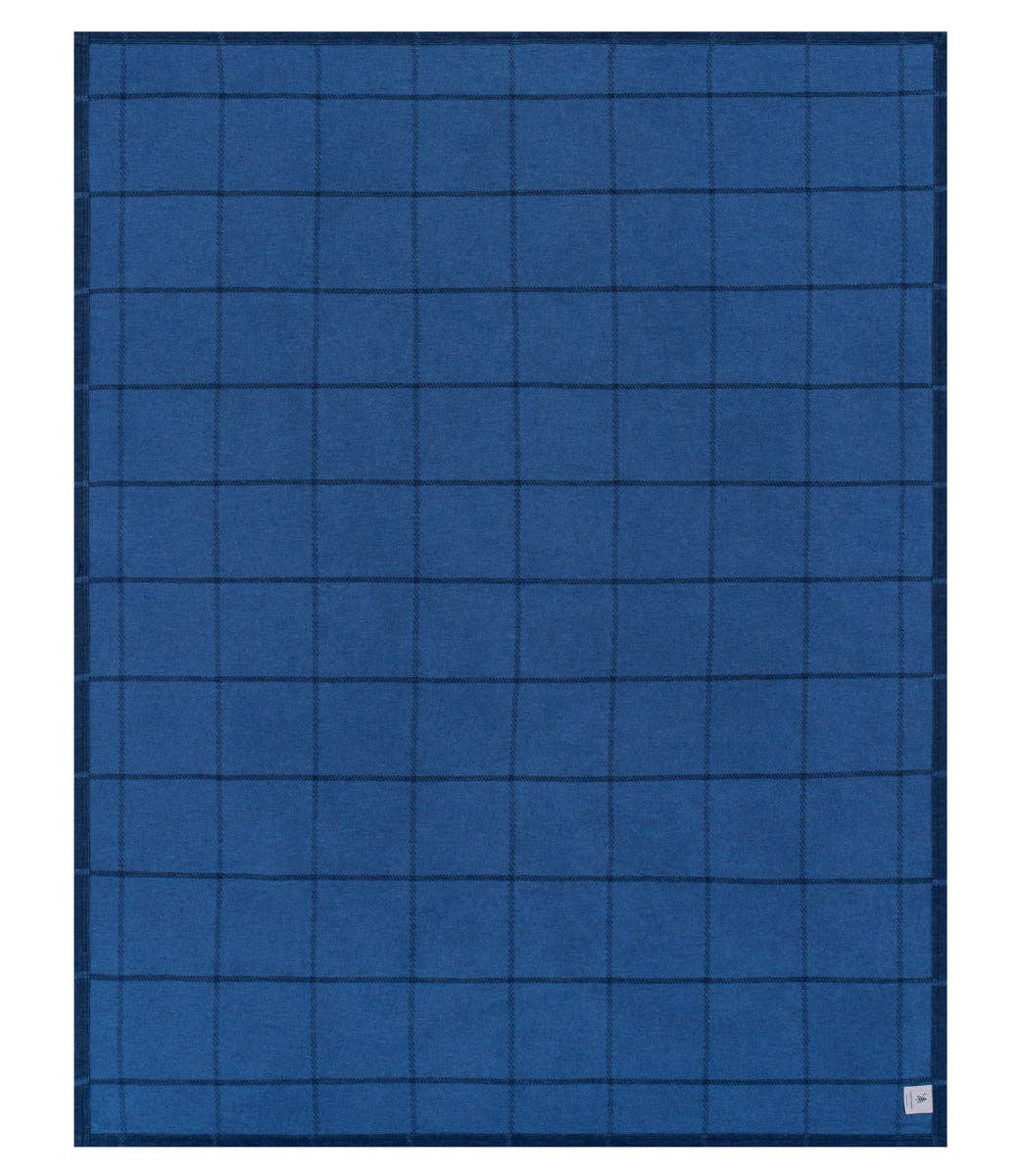 Windowpane Navy Lightweight Blanket