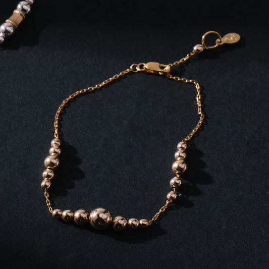 Round Alchemy Beaded Bracelet Gold