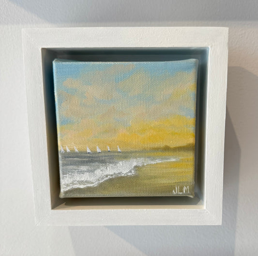 4X4 Oil Painting on Canvas - Golden Hour Sail