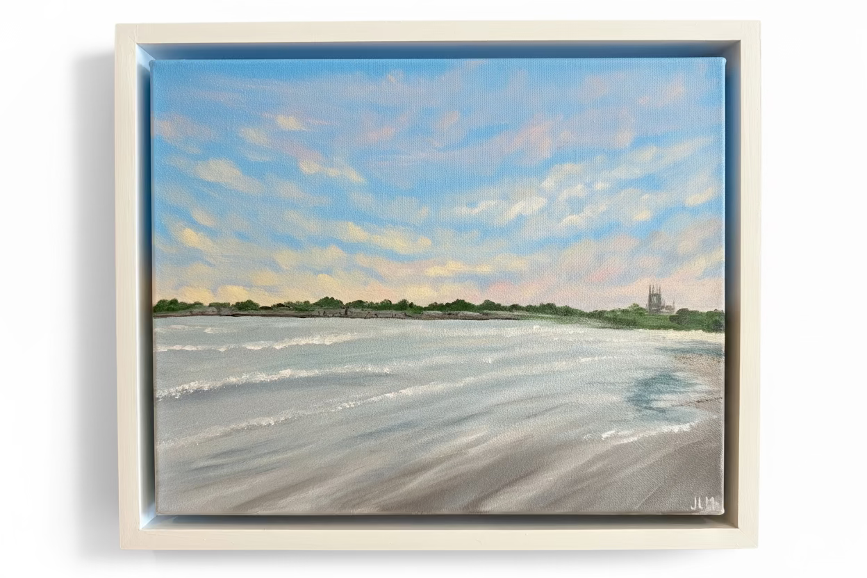 11x14 Oil Painting - St. George's at the Edge of Evening