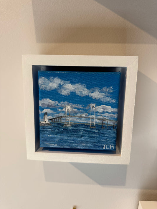 4X4 Oil Painting on Canvas - Blue Span Morning