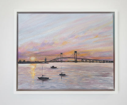 18 X 14 - Newport Bridge, Last Light