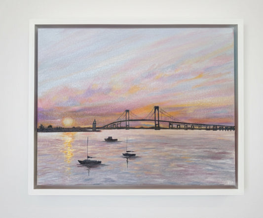18 X 14 - Newport Bridge, Last Light