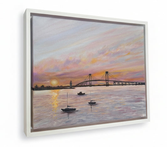 18 X 14 - Newport Bridge, Last Light