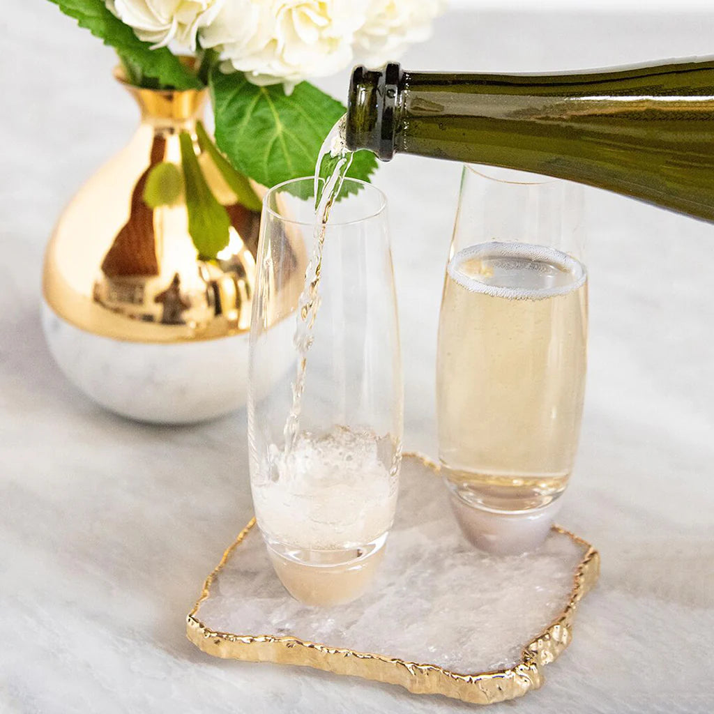 Kivita Coaster, Crystal & Gold - 1 Coaster