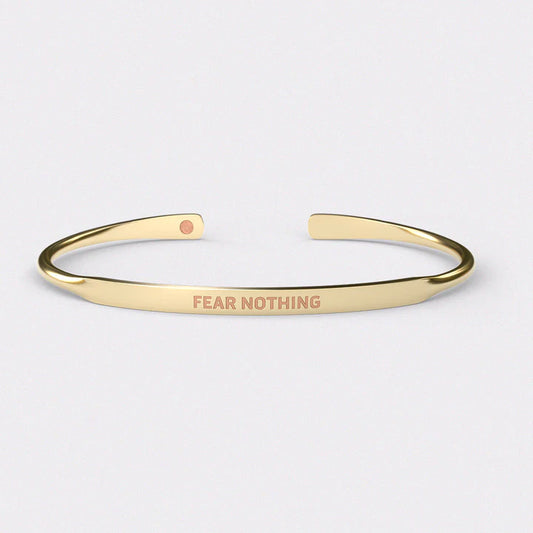 Fear Nothing 100 Wire Cuff - Gold