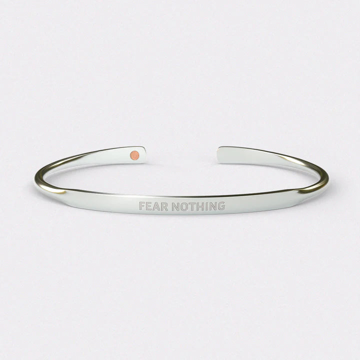 Fear Nothing 100 Wire Cuff - Silver