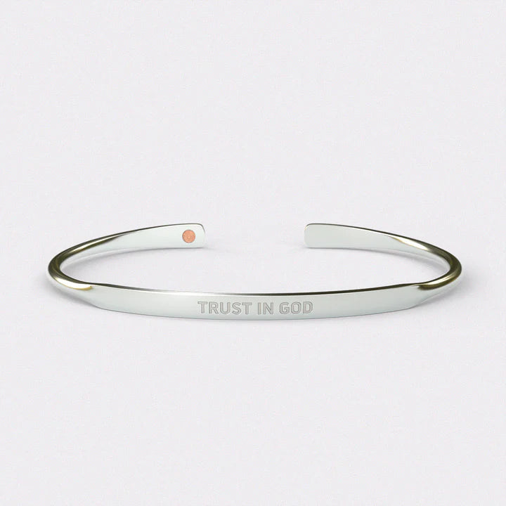 Trust in God 100 Wire Cuff - Silver