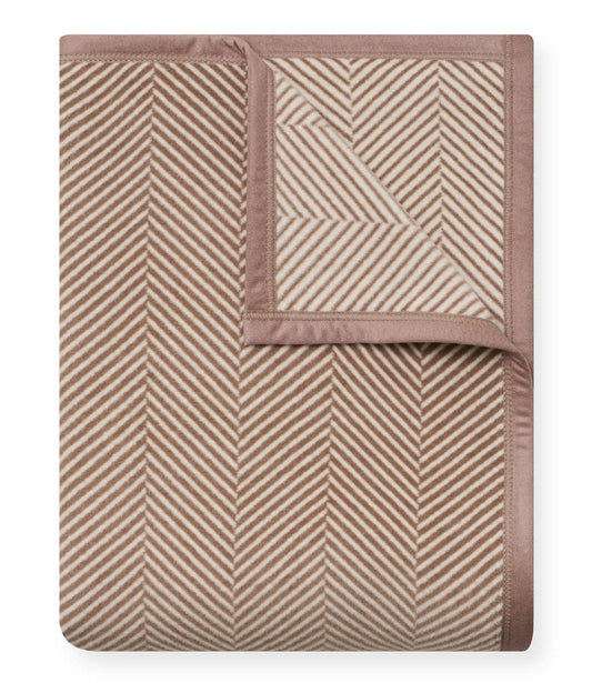 Harborview Herringbone Sepia Blanket