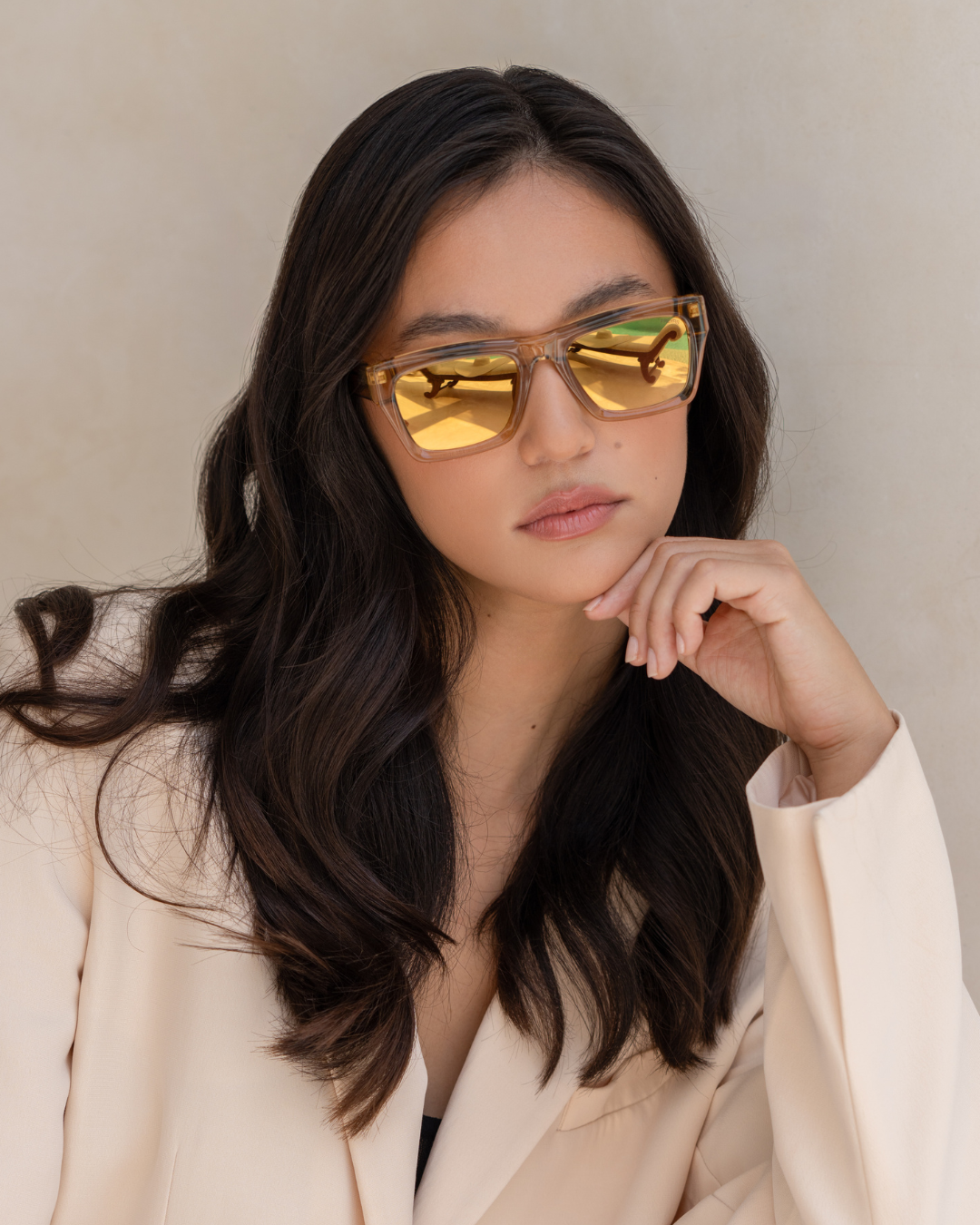 Nico Acetate Unisex Rectangular Sunglasses