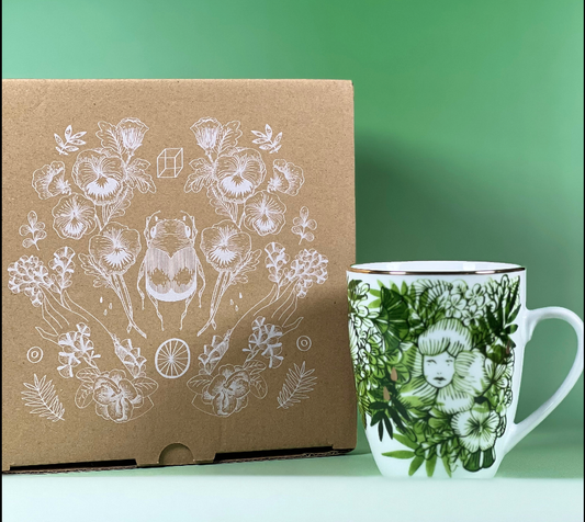 Voragine Porcelain Mug set of 2