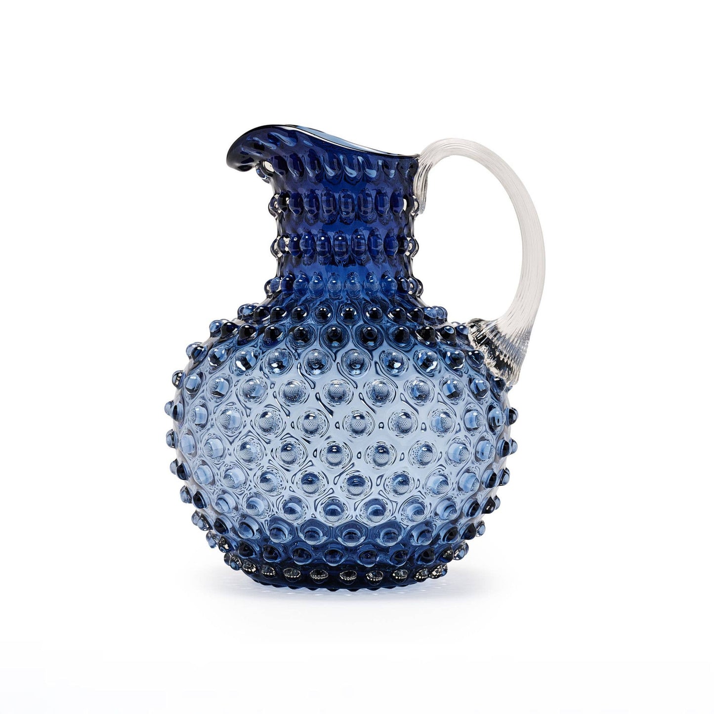 Hobnail Glass Pitcher | Atlantic Blue | 2L