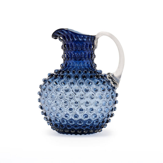 Hobnail Glass Pitcher | Atlantic Blue | 2L