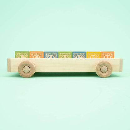 Uncle Goose Classic ABC Blocks with Wagon
