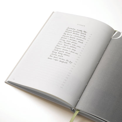Guided Recipe Journal, A5 Hardcover - Ceramic