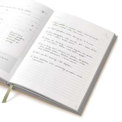 Guided Recipe Journal, A5 Hardcover - Ceramic