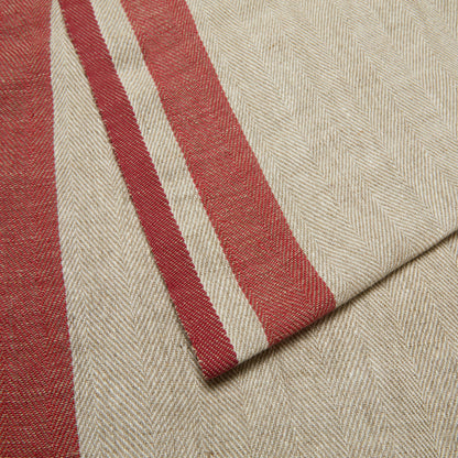 Gordes Natural & Red Table Runner