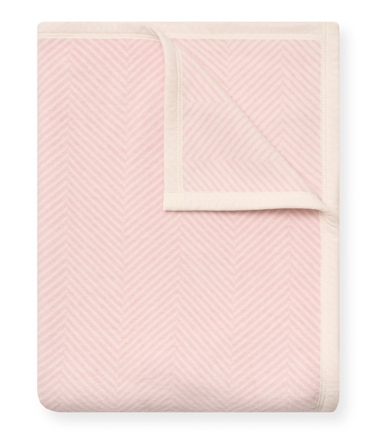 Harborview Herringbone Ballet Pink Blanket
