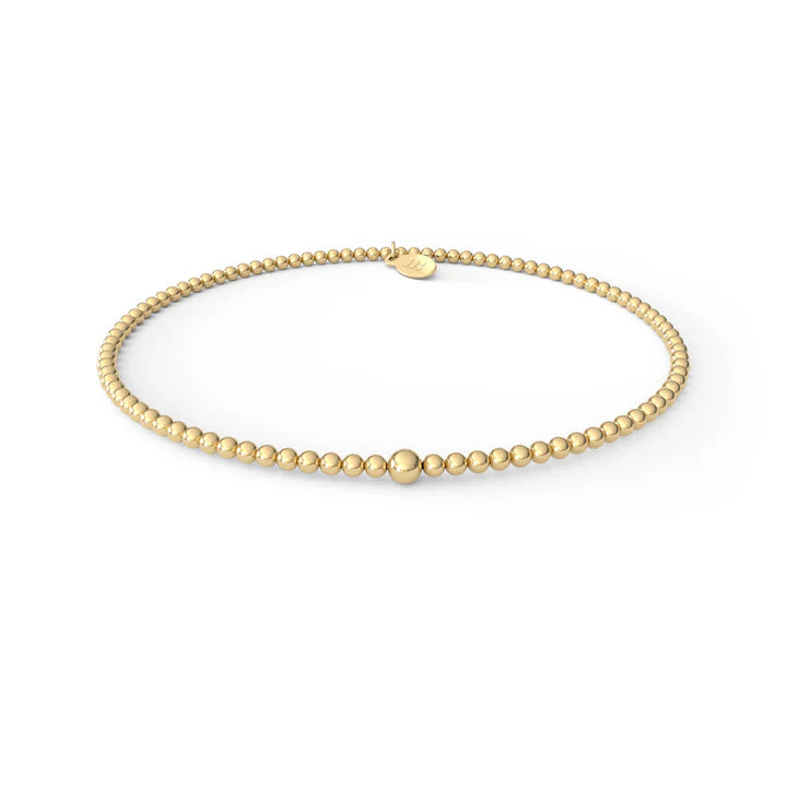 Precious Beaded Bracelet Gold - 2mm