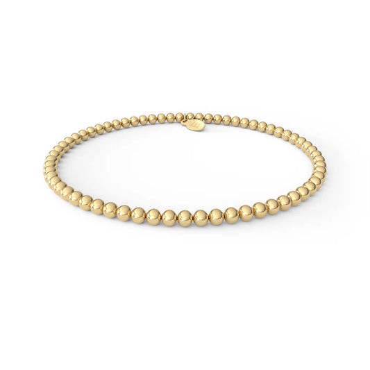 Precious Beaded Bracelet Gold - 3mm