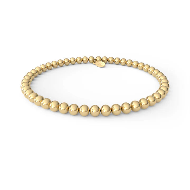 Precious Beaded Bracelet Gold - 4mm